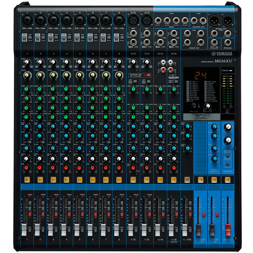 Live Music Sound System with 4 A115 15" Active Bluetooth Speakers, Yamaha MG16XU Mixer, 2 Wireless and 3 Wired Microphones