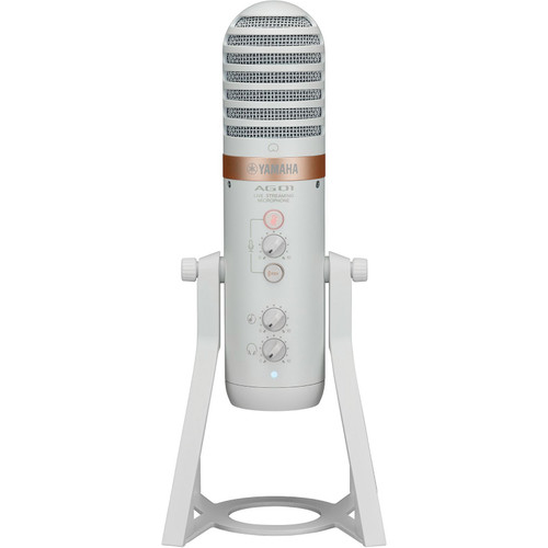 Yamaha AG01 Live Streaming USB Microphone with High-Performance Mixer - White
