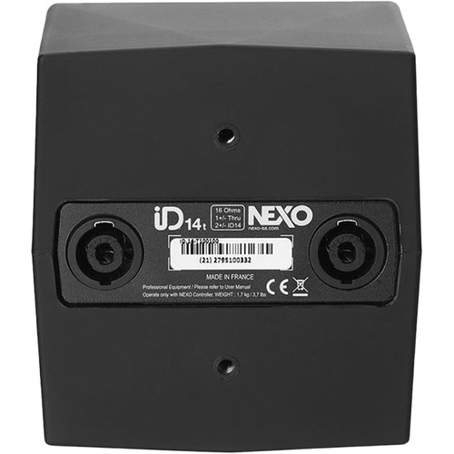 NEXO ID14-T100100 4" 2-Way Full-Range Touring Passive Point Source Speaker with 100° x 100° Coverage - Black