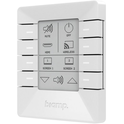 Biamp Impera Uniform 8U 8-Button E-Ink AV Control Pad with Ethernet Port