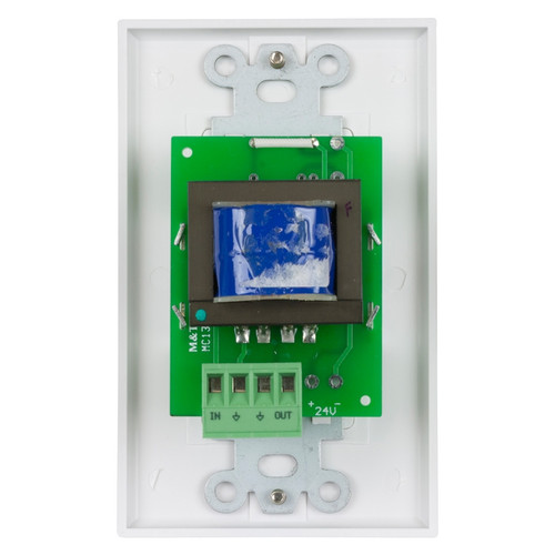 Lowell 25LVC-D 25W Mono Decora Volume Control with 1-Gang Wall Plate - White