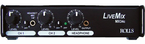 Rolls MX34c LiveMix 2-Channel Microphone Mixer