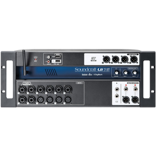 QSC Auditorium Sound System with AcousticDesign Speakers Ui16 Digital Mixer and Crown CDI Power Amplifiers
