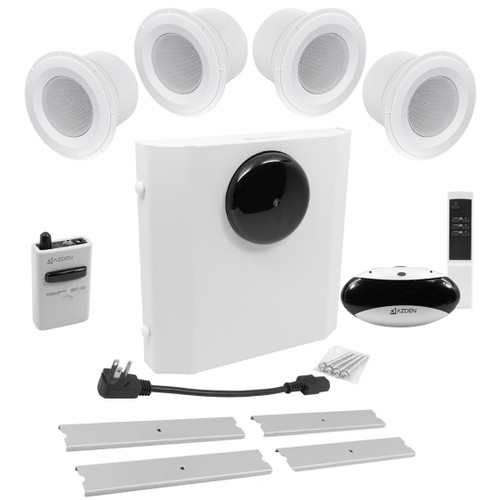 Classroom Sound System with Pure Resonance Audio C5 4" Ceiling Speakers and Azden IR-CSX Infrared Wireless System