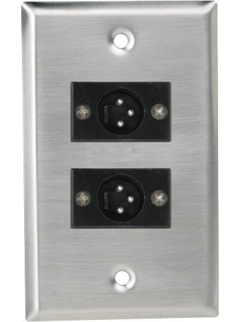 AtlasIED SG-XLR-M2 Male 3 Pin Wall Plate
