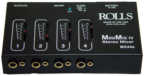 Rolls MX44s 4-Channel Stereo Mini-Mix IV Line Mixer (Discontinued)