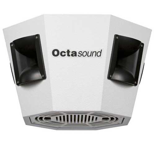 Warehouse and Industrial Space PA Sound System with Octasound SP820A Central Speaker and Bosch Push-to-Talk Paging Microphone