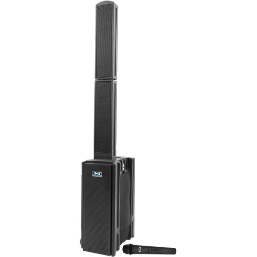 Portable Stadium Sound System with 2 Wireless Microphones, Bluetooth and 123 dB Output for Crowds up to 2,500
