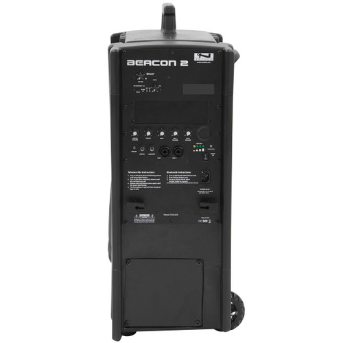 Portable Stadium Sound System with 2 Wireless Microphones, Bluetooth and 123 dB Output for Crowds up to 2,500