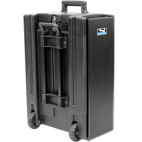 Portable Stadium Sound System with 2 Wireless Beacon Speakers, 2 Wireless Microphones, Bluetooth and 123 dB Output for Crowds up to 5,000