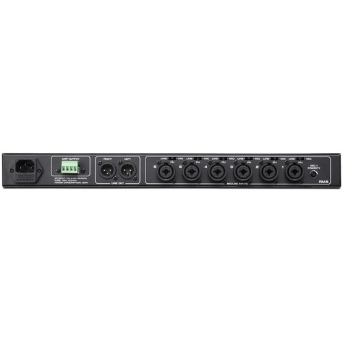 Rane Commercial RM6 6-Channel Mixer with 120W Amplifier (Discontinued)
