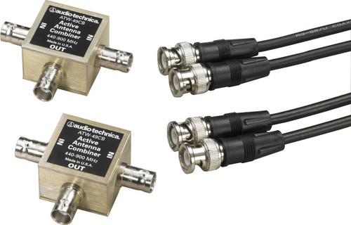 Audio-Technica ATW-49CB Antenna Kit Combiner Two Dual Input Two 18 In. BNC-to-BNC Cable (Discontinued)