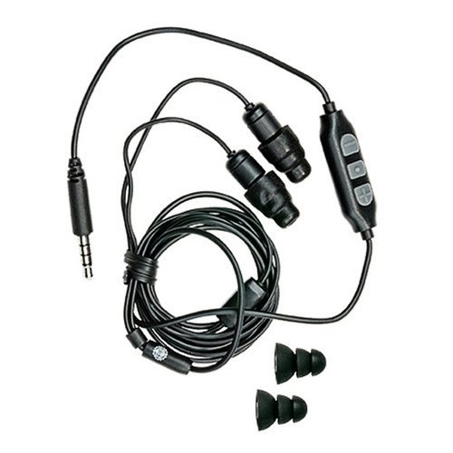 Wireless In-Ear Headset Intercom System with Protective Earbuds and Mic for 4 Person Two-Way Communication in Warehouses, Processing Plants and Factories