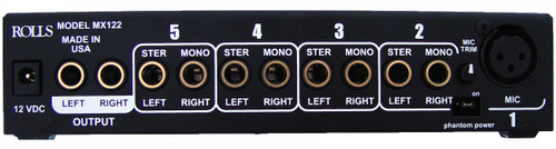 Rolls MX122 5-Channel MiniMix Pro - Audio Mixer