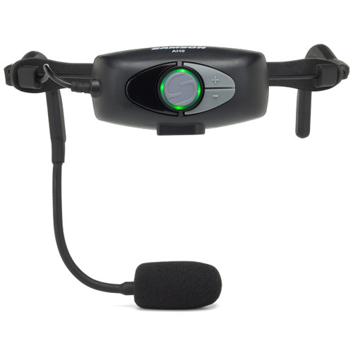 Weight Room Sound System with 2 JBL EON715 Powered Bluetooth Speakers and Samson AirLine 99m AH9 Fitness Headset