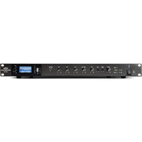 Digital Conference System with SD5 SuperDispersion Ceiling Speaker Array, RMA240BT Rack Mount Bluetooth Mixer Amplifier and Shure Microflex Complete Wireless System
