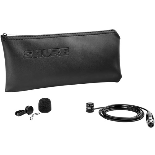 Shure WL185M Low-Profile Cardioid Lavalier Microphone with TA4F Connector - Black