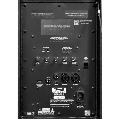 Anchor Audio Bigfoot 3 Base Portable Battery Powered PA System with Bluetooth and Wired Microphone