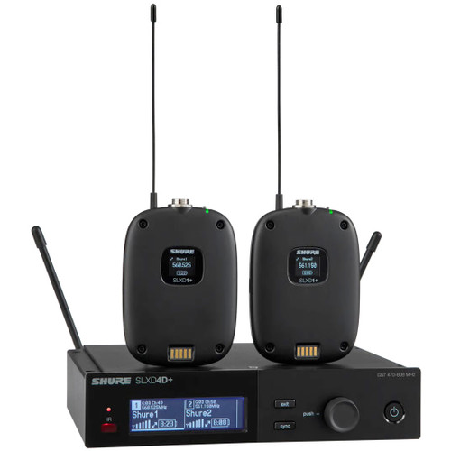 Shure SLXD14D+ Dual-Channel Digital Wireless Bodypack System