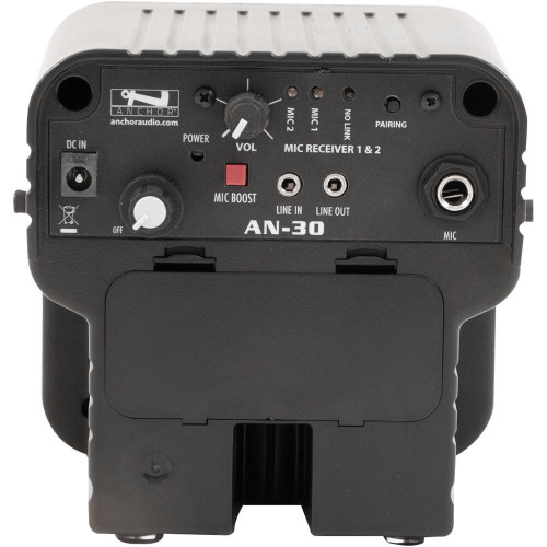 Anchor Audio AN-30BT System 1 Portable Powered Speaker Monitor System with Dual Wireless Microphone Receiver, Bluetooth, AnchorLink and a Wireless Microphone