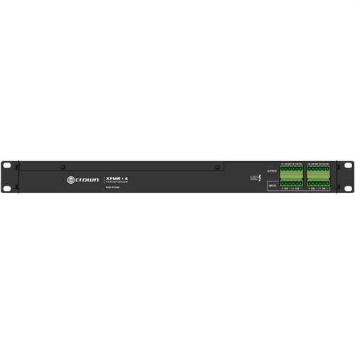 Crown XFMR-4 4-Channel Rack Mountable 70V/100V Constant Voltage Transformer