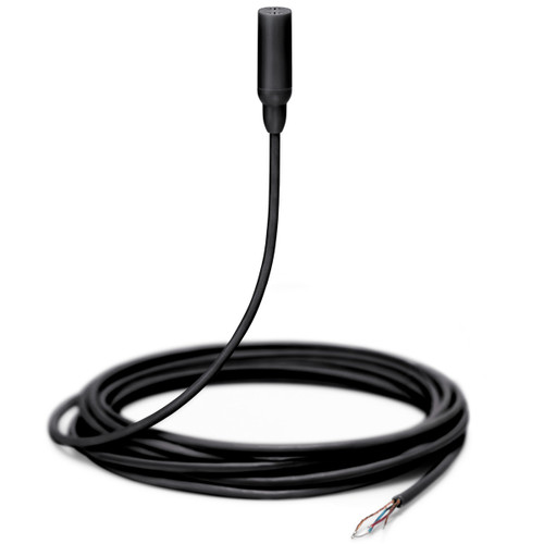 Shure TL48 TwinPlex Omnidirectional Subminiature Lavalier Microphone with Bare Wire and Accessories - Black