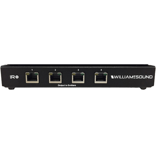 Williams AV IR SY23 D IR+ Large-Area Infrared Assistive Listening System with Dante, IR M1 D Modulator, 2 IR E4 Emitters, A4 Array, and 5 Receivers