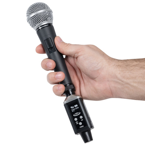 Plug-on Wireless Microphone System with Pure Resonance Audio UC1S Vocal Mic and WTX1 Wireless Audio Transmitter/Receiver
