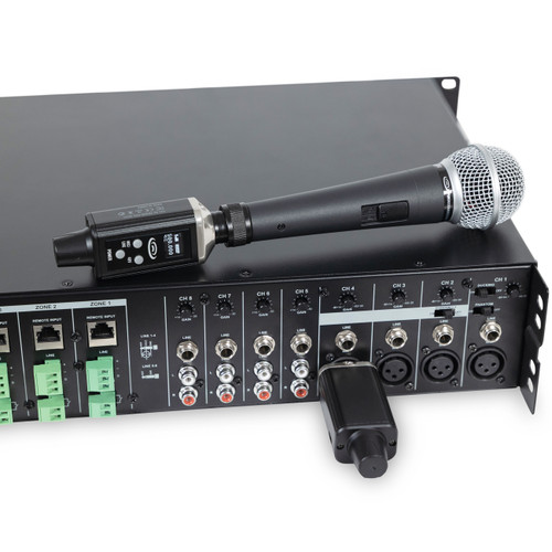 Plug-on Wireless Microphone System with Pure Resonance Audio UC1S Vocal Mic and WTX1 Wireless Audio Transmitter/Receiver