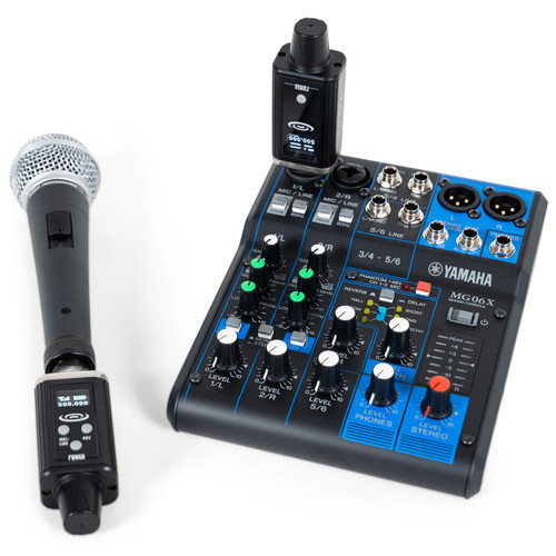 Plug-on Wireless Microphone System with Pure Resonance Audio UC1S Vocal Mic and WTX1 Wireless Audio Transmitter/Receiver