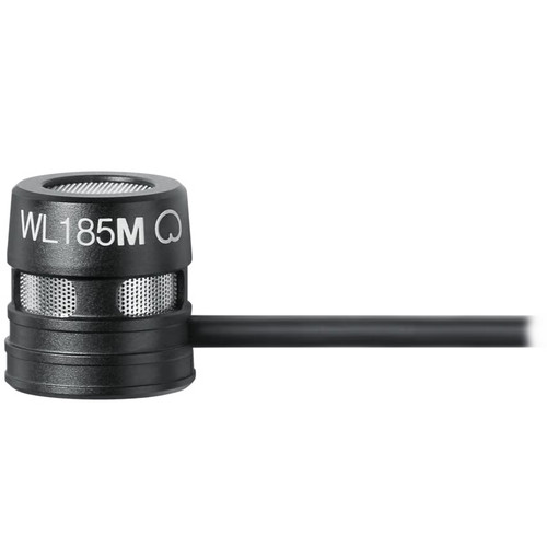 Shure WL185M Low-Profile Cardioid Lavalier Microphone with LEMO Connector - Black