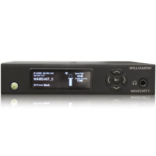 Williams AV WF SYS3C WaveCAST Wi-Fi Assistive Listening System with 12 WAV Pro Wi-Fi Receivers, WF T5C Transmitter and 12 Headphones