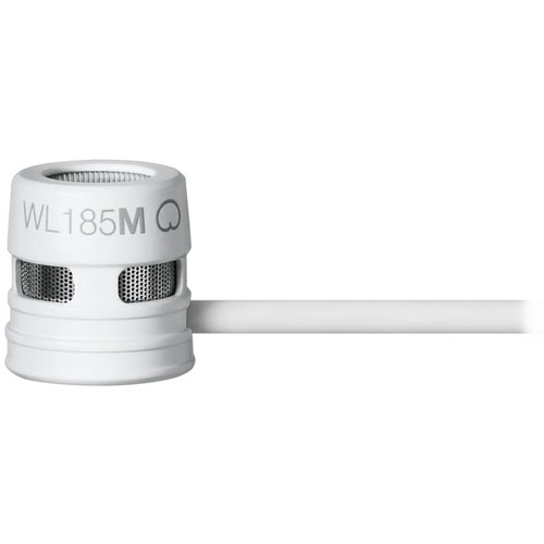 Shure WL185M Low-Profile Cardioid Lavalier Microphone with LEMO Connector - White