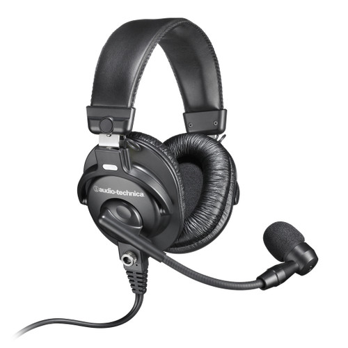 Four Person Podcast Studio Equipment Package with 4 Audio-Technica BPHS1 Broadcast Headsets with Boom Microphones and PreSonus Studio 24c Audio Interface