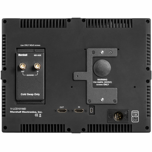 Marshall V-LCD101MD-3G 10.1" Full Resolution 1920 x 1200 Professional Focus Assist Field Monitor with Modular MD-3GE Input (Discontinued)