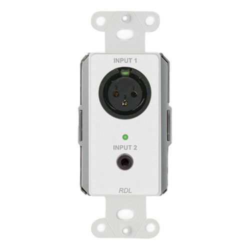 RDL D-RN2ML 2x2 Wall-Mounted Bi-Directional Dante Interface