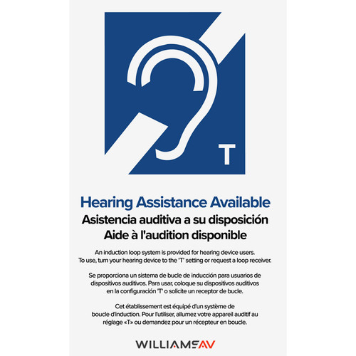 Williams AV WF SYS2C Assistive Listening System with 6 WAV Pro 6.8" HD Receivers and Headphones