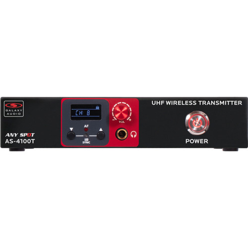 Galaxy Audio AS-4100 Single Channel UHF Wireless In-Ear Monitor System with Transmitter, Receiver, and EB5 Earbuds