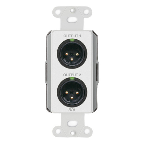 RDL D-RN02 0x2 Wall-Mounted Dante Interface