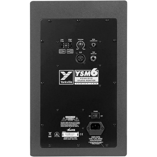 Yorkville YSM6-2 YSM Series 2 6.5" 2-Way 75W Powered Studio Monitor