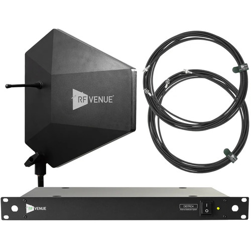 RF Venue DFIN-IPXDISTRO4 4-Channel Wireless Microphone Upgrade Pack