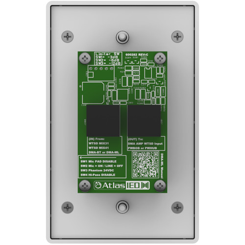 AtlasIED DMA-ML Wall-Mounted Mic/Line Preamplifier for DMA Series Amplifiers