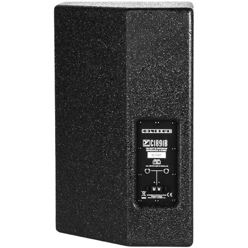 Yorkville C1891B Coliseum Series 8" 2-Way 500W Fixed Installation Passive Loudspeaker with U-Bracket - Black