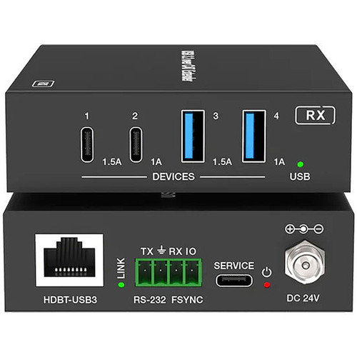 DVDO Xtend-USBC-USB-100 USB 3.2 Gen 1 100m Extender over HDBaseT with USB-C and USB-A Ports