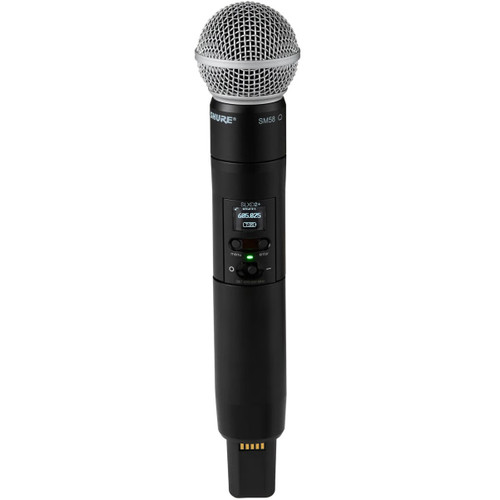 Shure SLXD124+/85M Digital Wireless Combo System with SM58 Handheld and WL185M Lavalier Microphone - Band G57 (470 - 608 MHz)