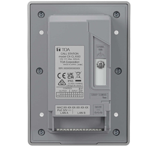 TOA CX-CL1550 Full-Duplex Hands-Free Call Station for CX-1000 IP Communication System