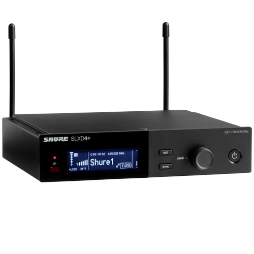 Shure SLXD4+ Digital Wireless Receiver - Band G57 (470 - 608 MHz)