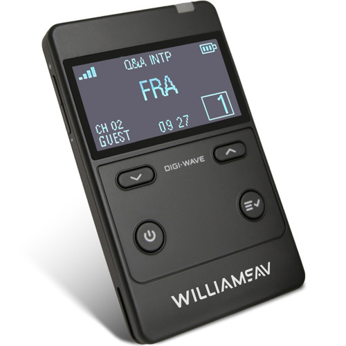 Williams AV DW SYS1AIM Digi-Wave AIM 24-Channel Wireless Interpretation System with Q and A Mode for Bilingual Presentations