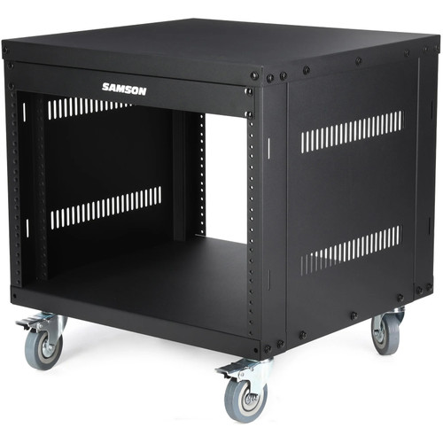 Samson SRK8 Universal 8U 19" Equipment Rack Stand with Casters