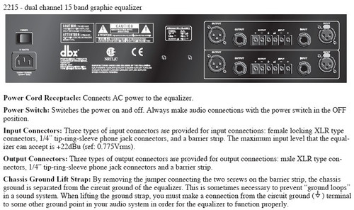 DBX 2231V Dual 31-Band Graphic Equalizer (Discontinued)